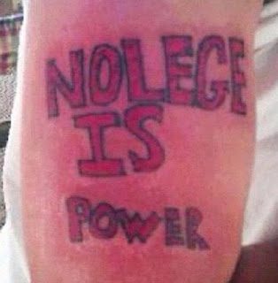 An Image of the Failed Tattoo on Arm